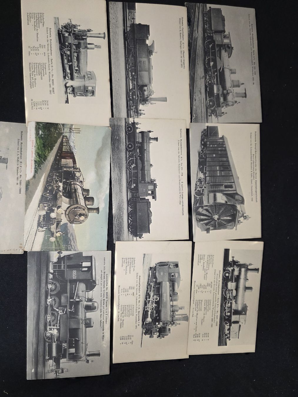 Ansichtskarten: Set von 10 historischen Eisenbahn Postkarten mit Dampfloks – Gebraucht aus Degersheim von Antiko 1