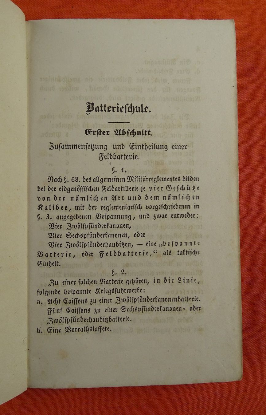 Libri: REGLEMENT BATTERIESCHULE, 1841, ENTWURF – Usato da Grüningen venduto da Kartensammler 6