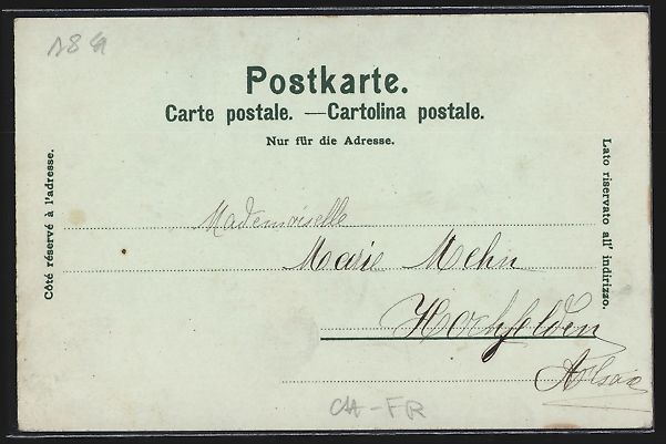 Ansichtskarten: Mondschein-Lithographie Romont /FR, Tota – Gebraucht aus Berlin von bartko-reher 1