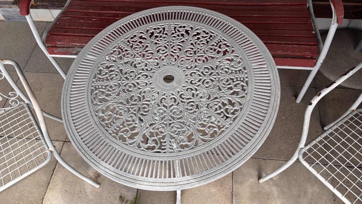 Tavoli: Gartentisch & 2 Stühle, Metall, Vintage Stil – Usato da Zug venduto da sim_959f 3