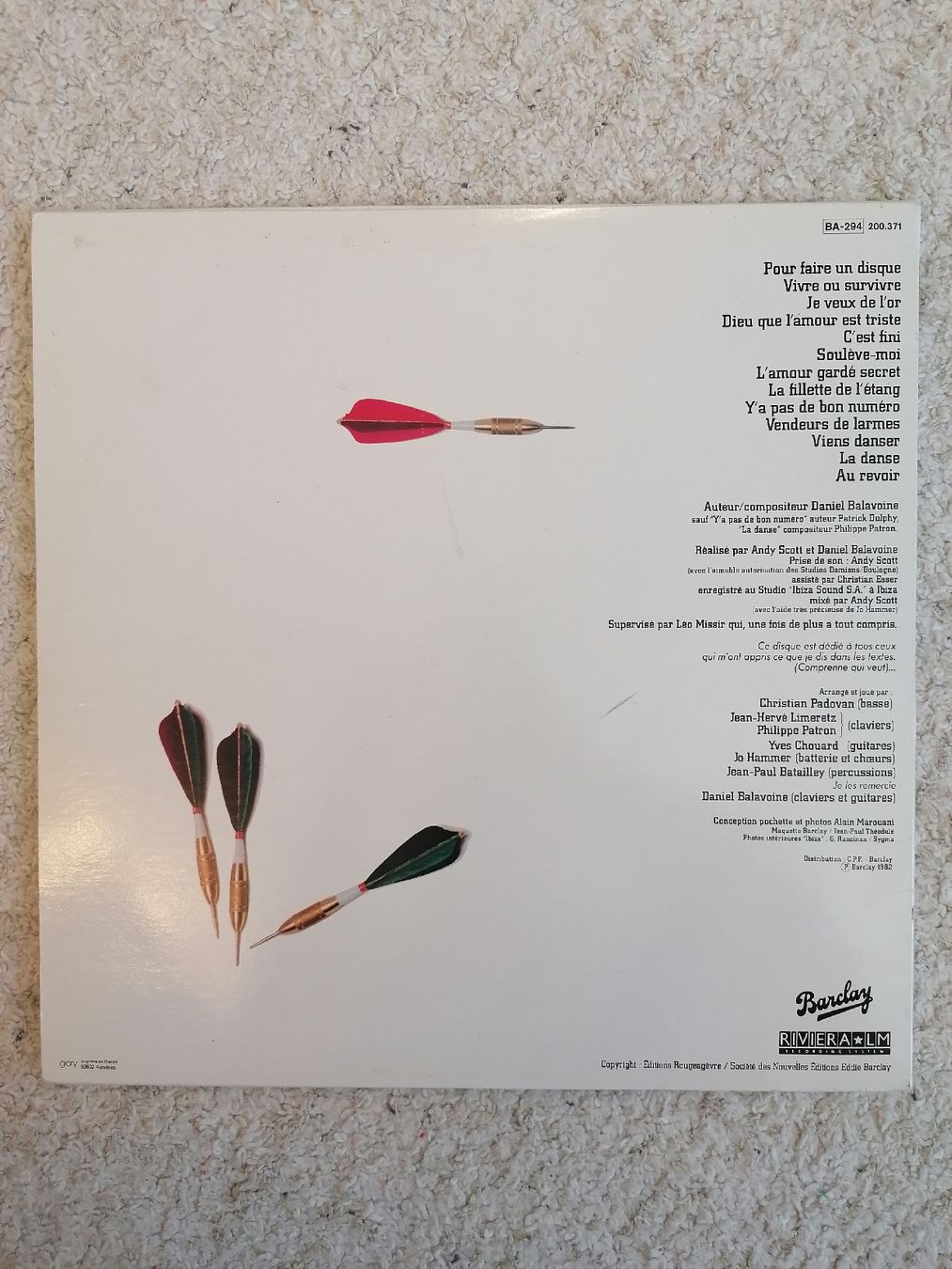 Schallplatten: 6 LP Daniel Balavoine – Gebraucht aus Bougy-Villars von Vogue 4