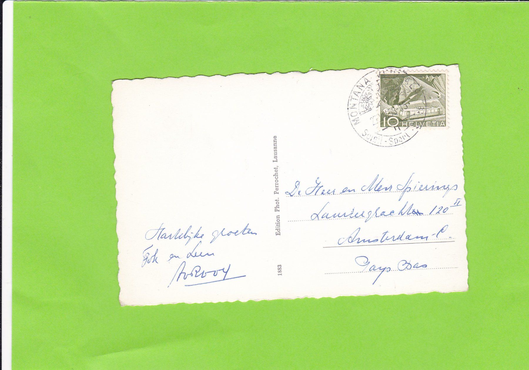 Cartoline postali: Téléferique Crans-Bellalui – Usato da St. Peterzell venduto da neckertal 1