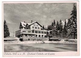 Valbella, Posthotel mit Eisplatz, um 1950
