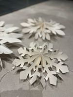 Weisse Papiersterne, Weihnachtsdeko, 3er Set, Neuwertig