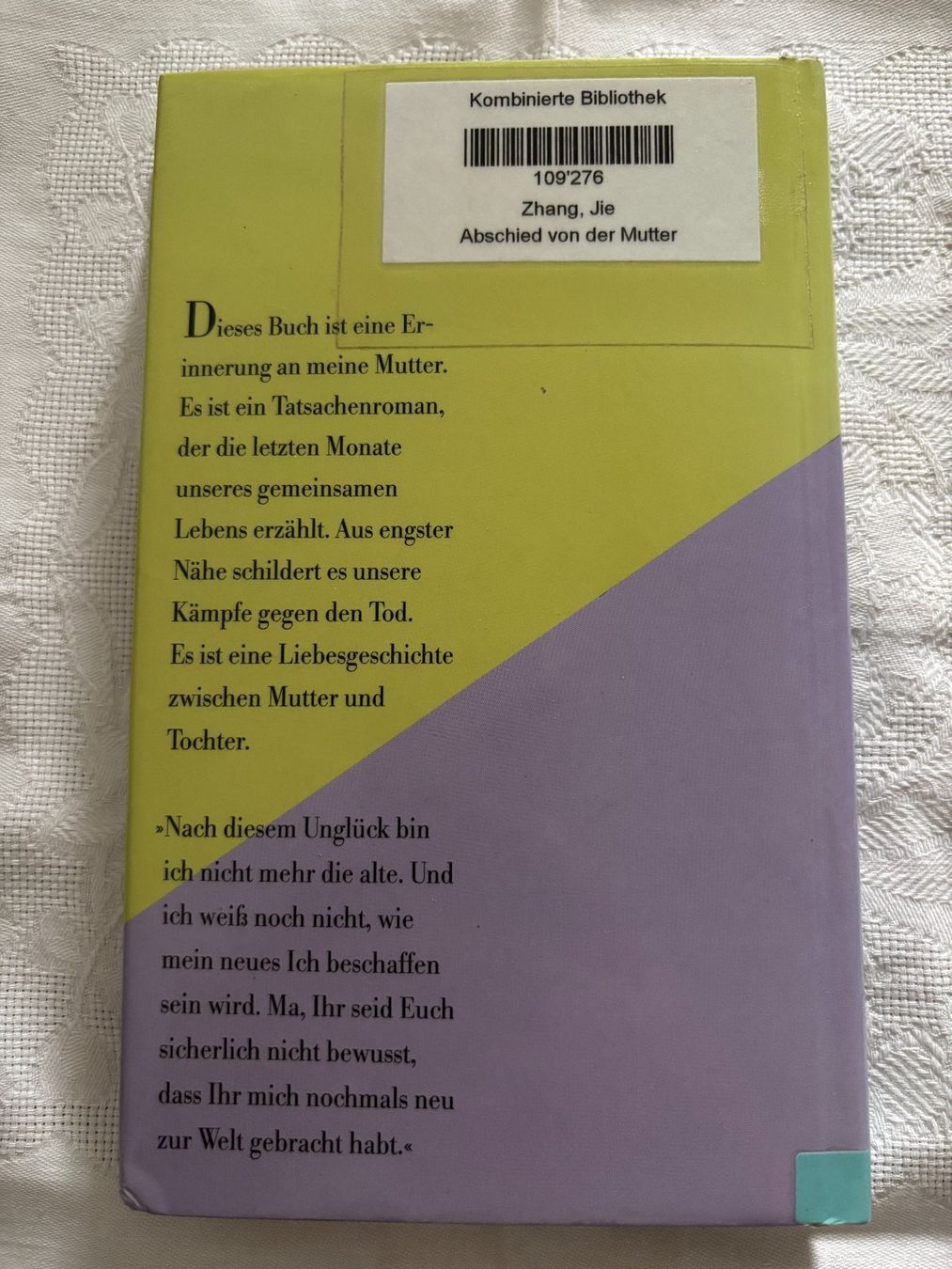 Libri: Abschied von der Mutter - Zhang Jie – Usato da Interlaken venduto da Poeschtli 1