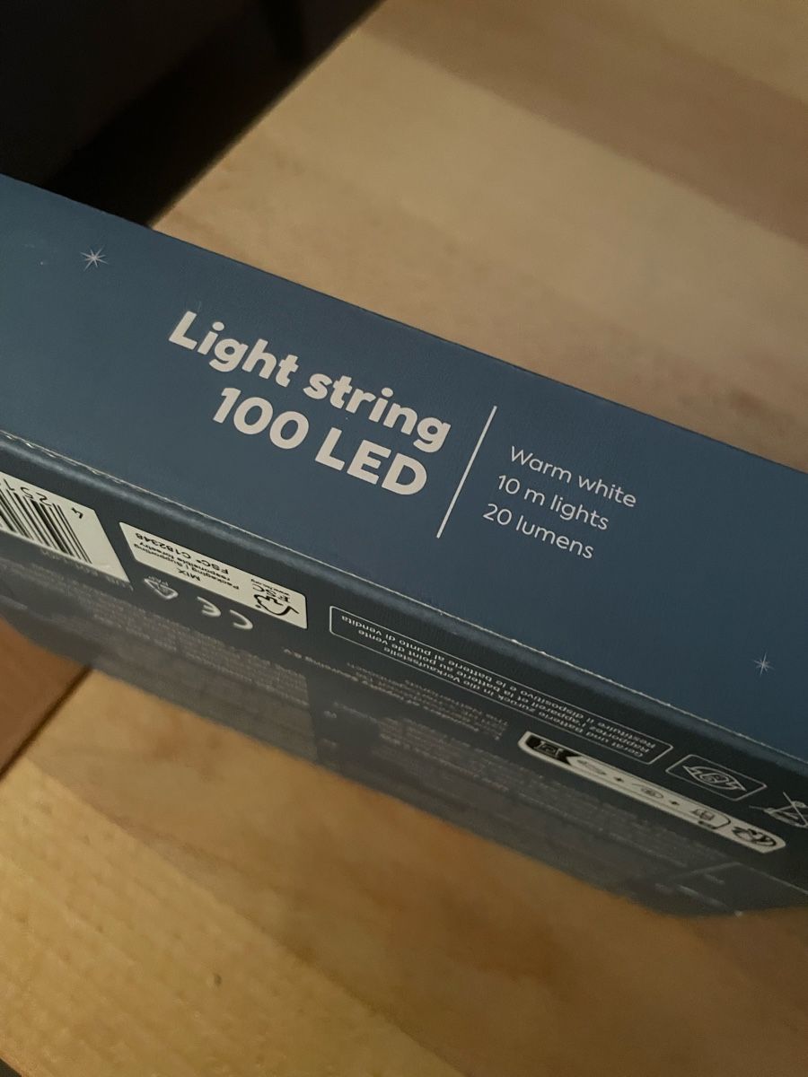 Ghirlande e barre luminose: Lichterkette 100 LED warm weiss NEU – Nuovo e nell'imballaggio originale da Reinach BL venduto da Vrenyk 1