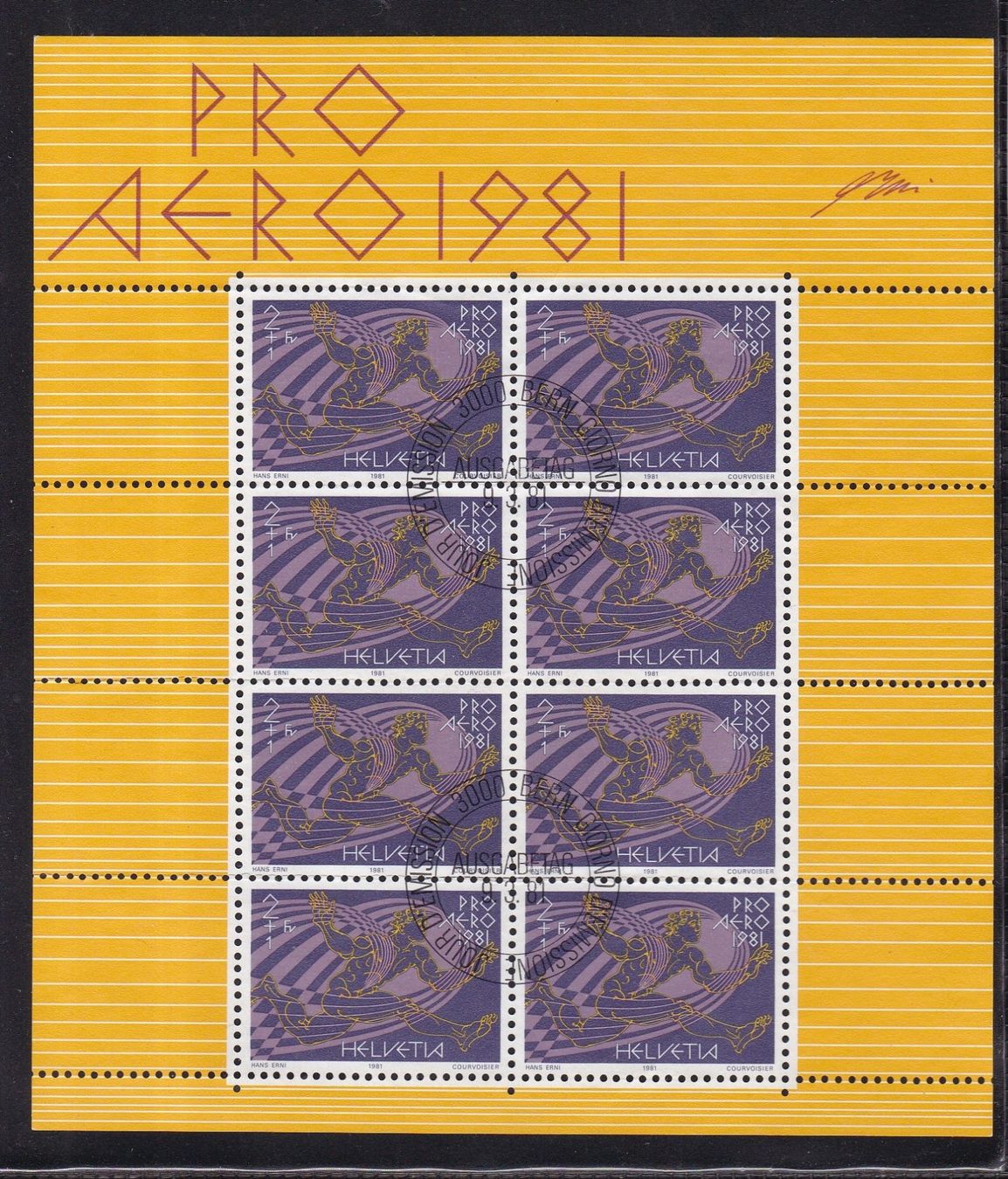 Tutti i francobolli: CH Briefmarken Lot "Flugpost" ab 1923 – Usato da Münchwilen AG venduto da Nesar 4