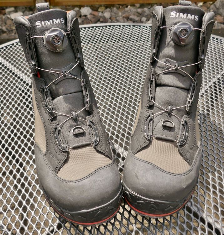 Bottes De Pêche Simms Rivertek Boa - Taille 8 US - Semelles Vibram - Hommes - Occasion