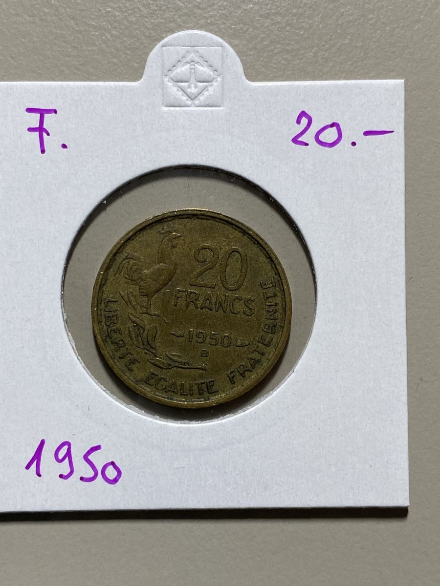 Tutti le monete: France - 20 francs - 1950 – Usato da Payerne venduto da Mike1682