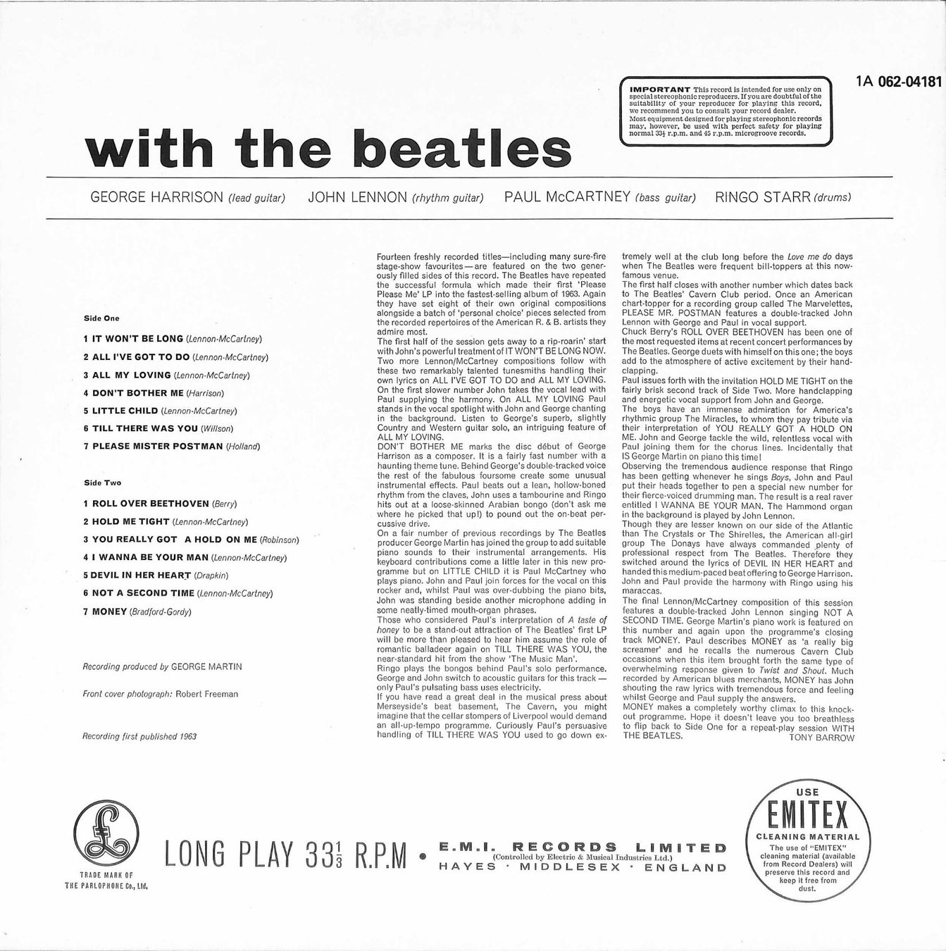 Schallplatten: LP: with The Beatles – Gebraucht aus Trimmis von Dres2 1