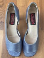 Grau, blau, metallic Farbe ! Schuhe 39 grosse, aus Leder 
