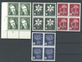 1946, Pro Juventute, Viererblöcke, SBK 28.– **