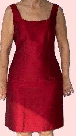 Elegantes Seidenkleid, rot, Gr. 36, Festlich & Zeitlos