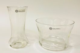 2 x Glasvase Roberto Niederer, Glasi Hergiswil