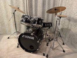 Drum-Set SONOR AQ1 Studio Piano Black 