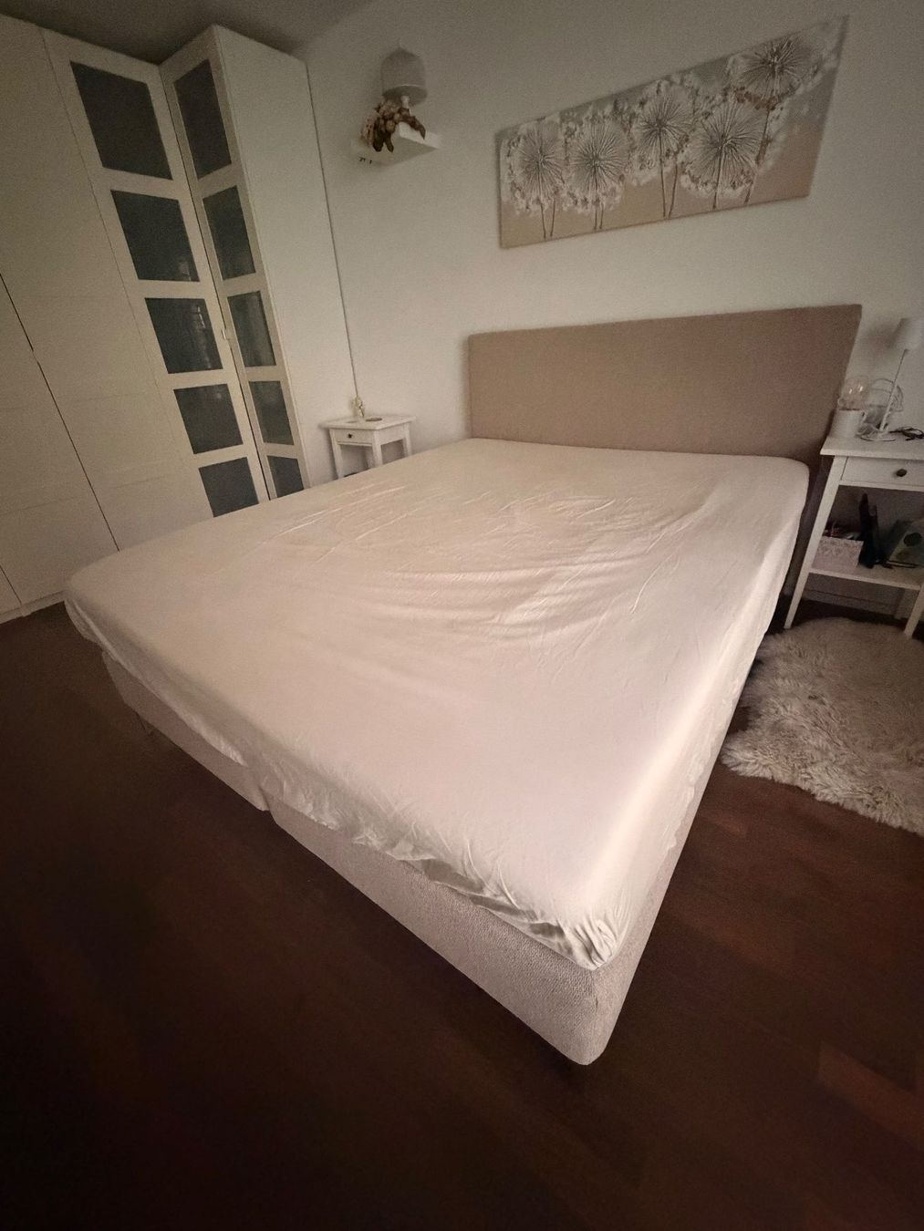 Bico Betten: Boxspringbett mit Textilkopfteil beige – Neu (gemäss Beschreibung) aus Madiswil von SteinsMC 1