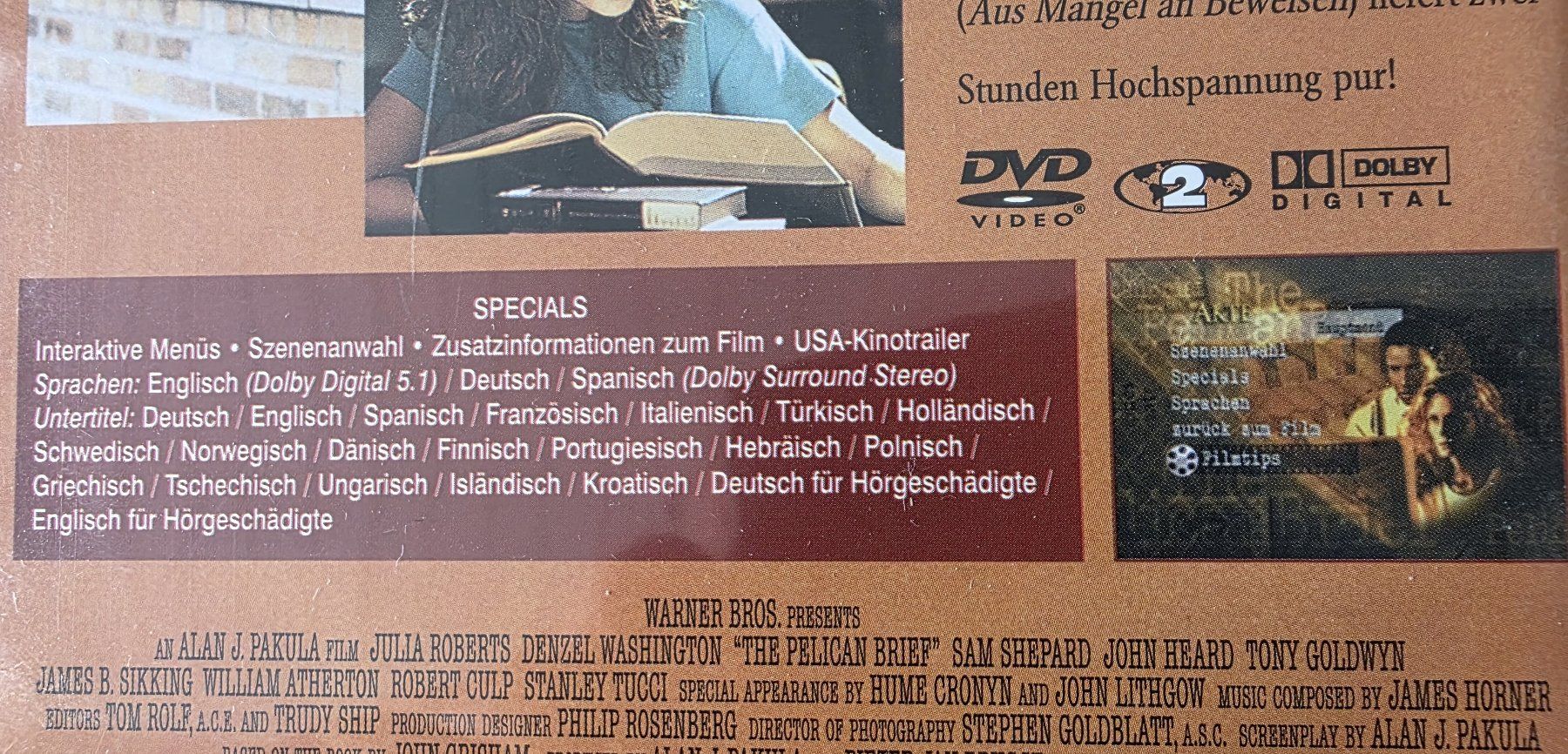 Alle DVDs: DVD / Die Akte - Julia Roberts – Gebraucht aus Oetwil am See von fineli2 1