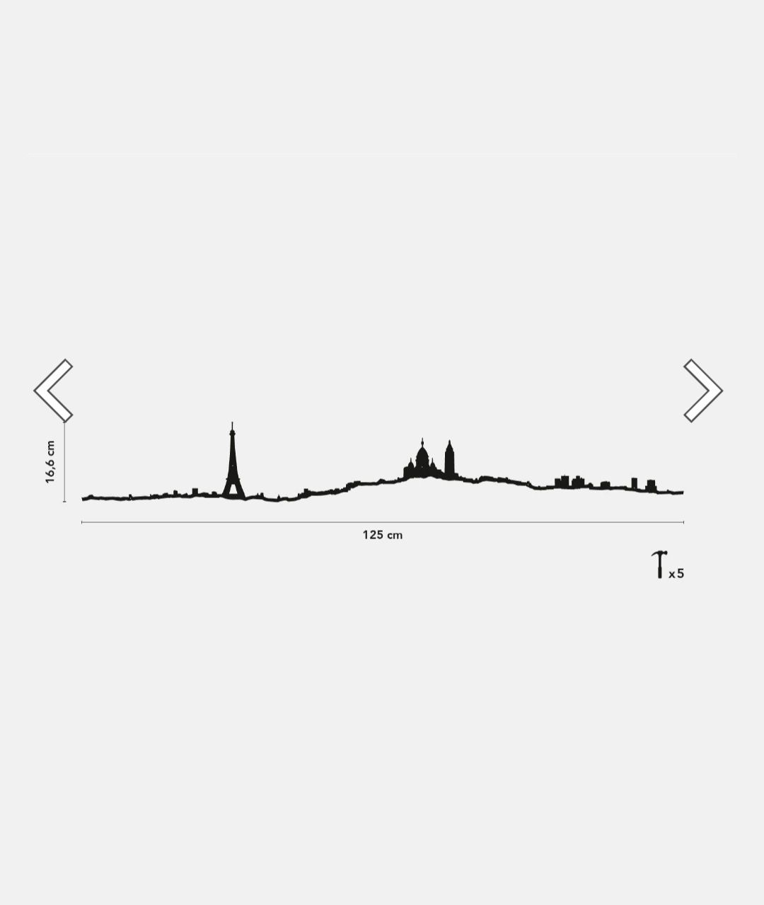 Tutte le decorazioni: Skyline Paris XL, Silhouette de Paris – Nuovo e nell'imballaggio originale da Moutier venduto da nadia.manadmabad 2