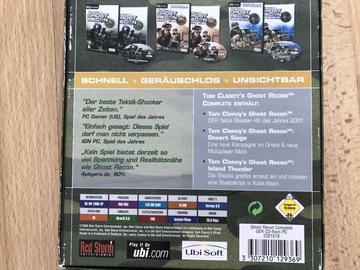 Spiele: Tom Clancy's Ghost Recon Complete GER CD-ROM PC – Gebraucht aus Basel von bom_p2ql 1
