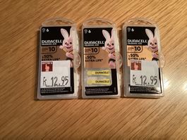 Duracell Hörgerätebatterien Grösse 10, neu, 3 Stück!