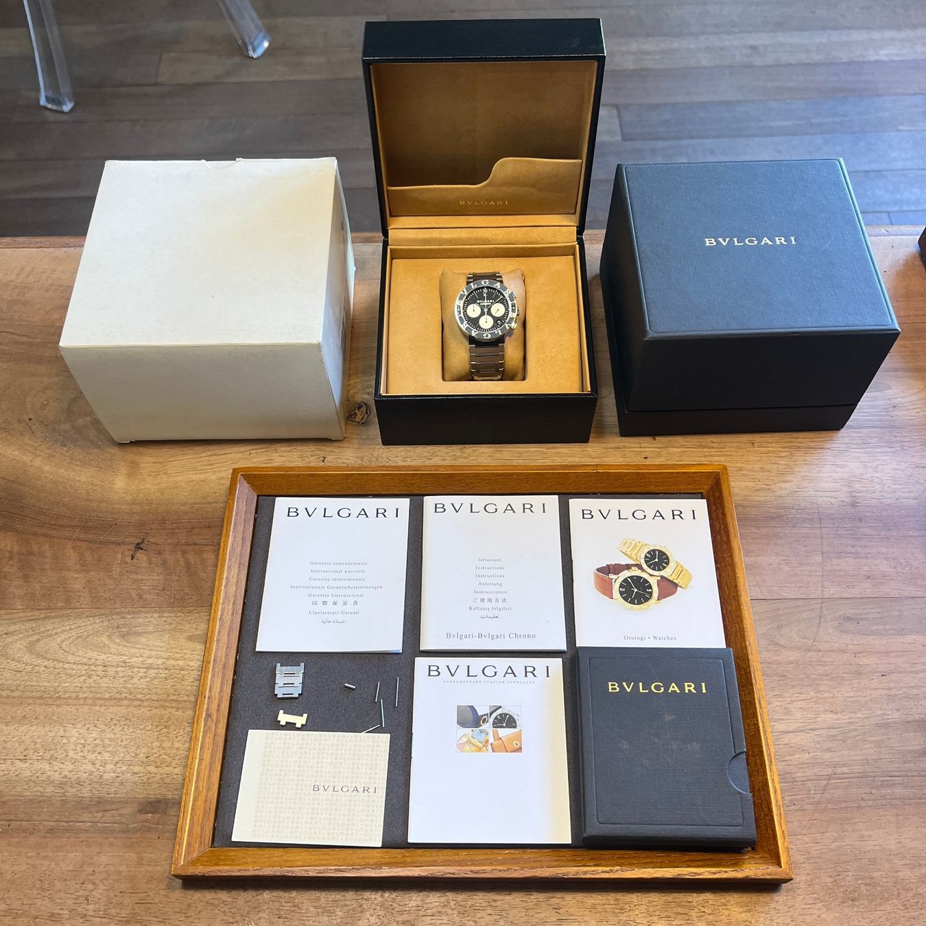 Bulgari Orologi: Bulgari Bulgari Chronograph Automatic Full Set BB38SSCH – Usato da Carouge GE venduto da Watchaser 9