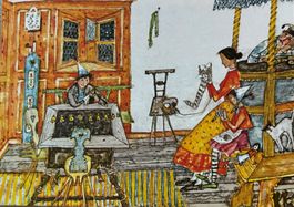 Künstlerkarte Alois Carigiet, Der grosse Schnee