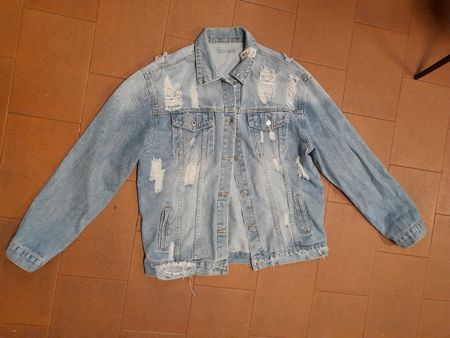 Jeansjacke blau Used-Look