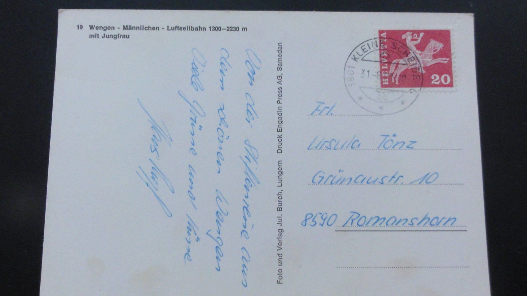Cartoline postali: Antike Postkarte Arosa – Usato da Abtwil SG venduto da mutts1 1