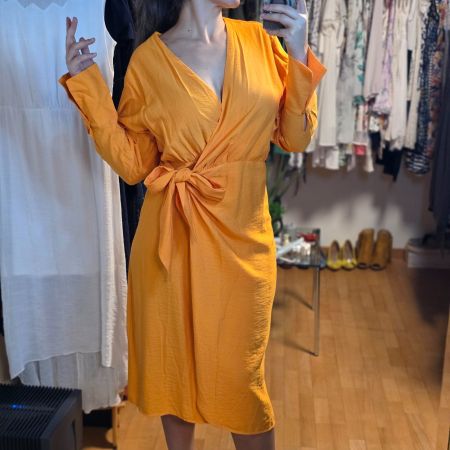 H&M Wickelkleid Orange 40/42 Neu mit Etikett
