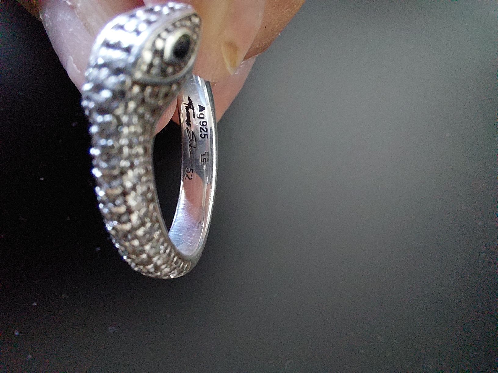 Thomas Sabo Anelli: Thomas Sabo Silberring Schlangen Design Grösse 52 – Usato da Horgen venduto da prinza 3