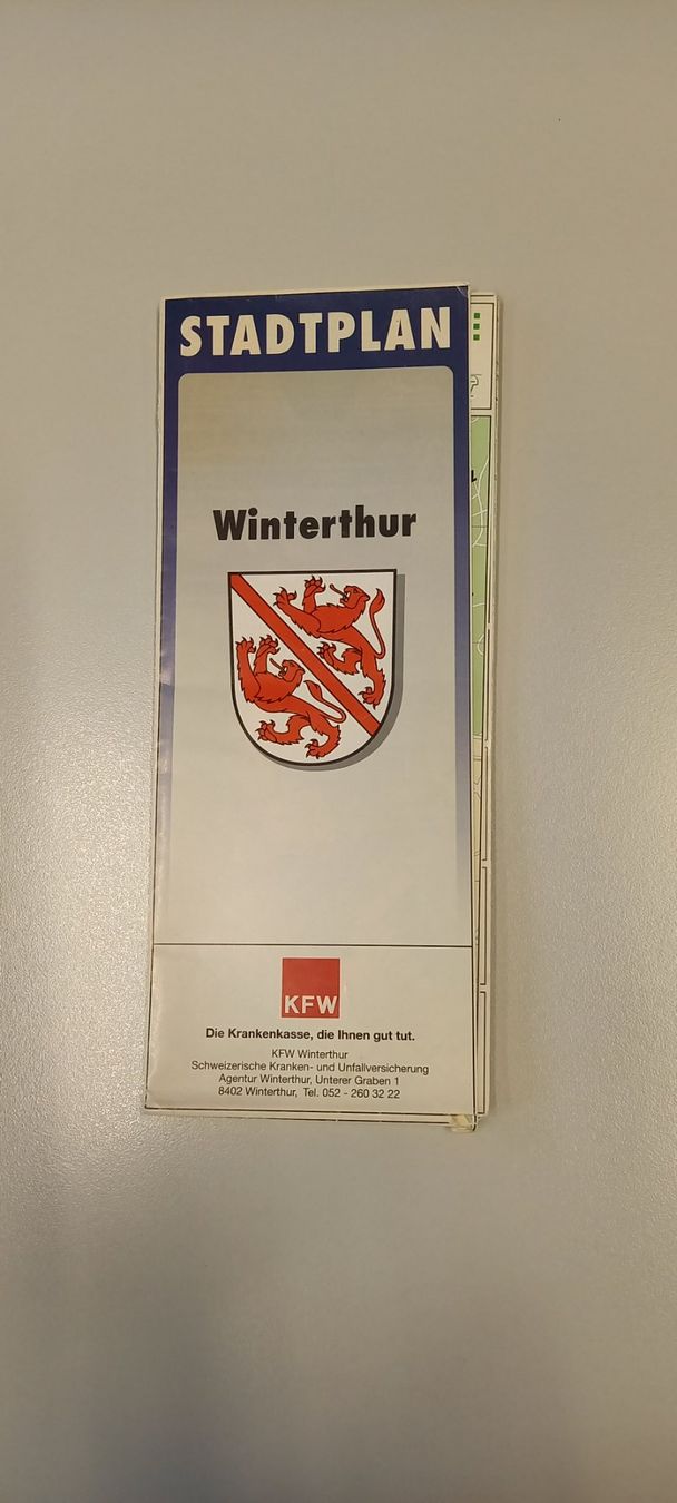 Landkarten & Atlanten: Stadtplan Winterthur Faltplan 1995 – Gebraucht aus Fey von sverigi