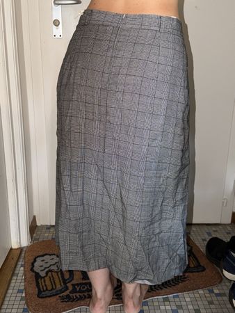 Jupe longue à carreaux gris T42 super état 