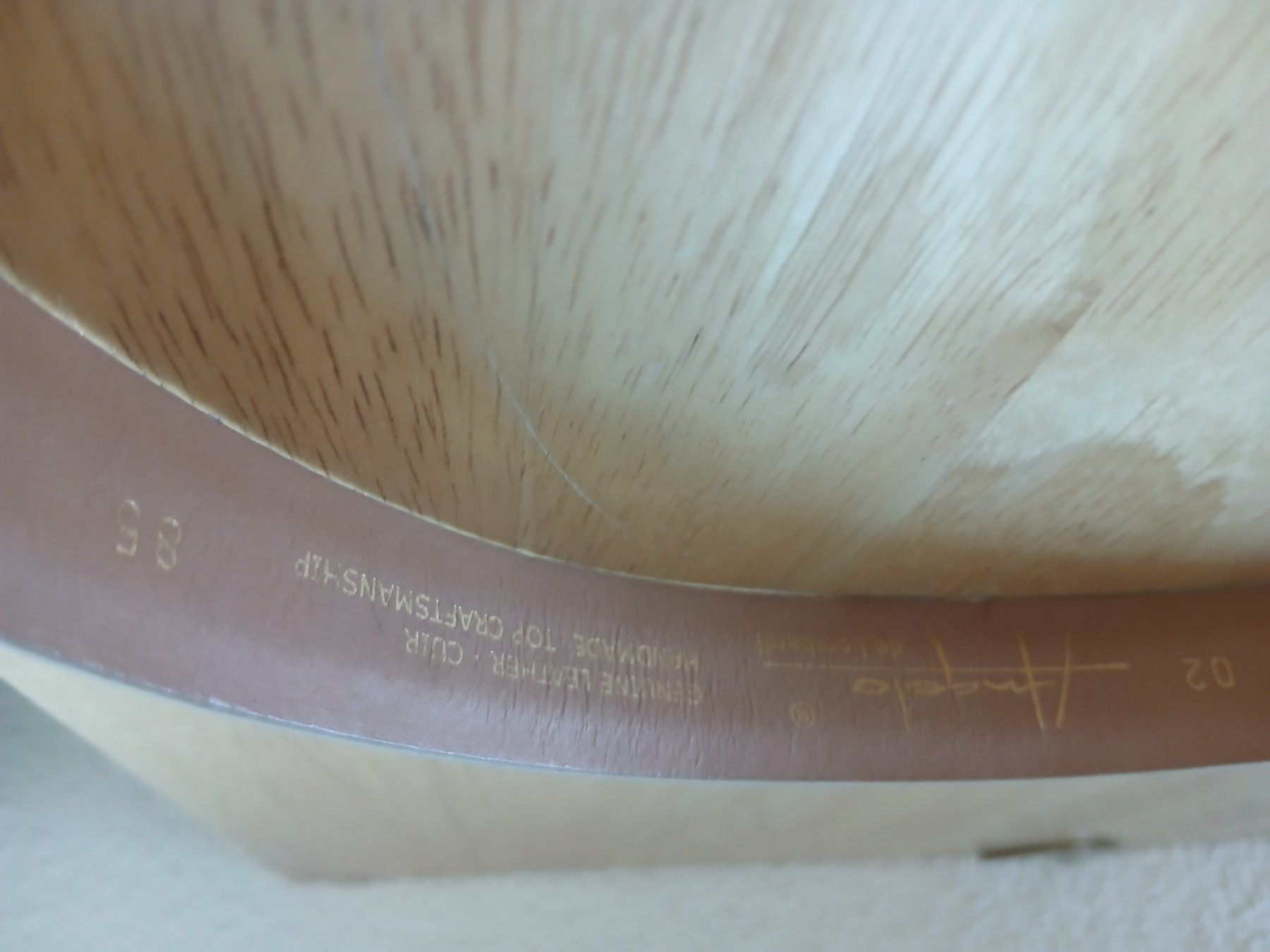 Cinture: Schicker Damengürtel, Leder, beige, Angelo de Lombard, 85cm – Usato da Beckenried venduto da SylvkensWorld 4