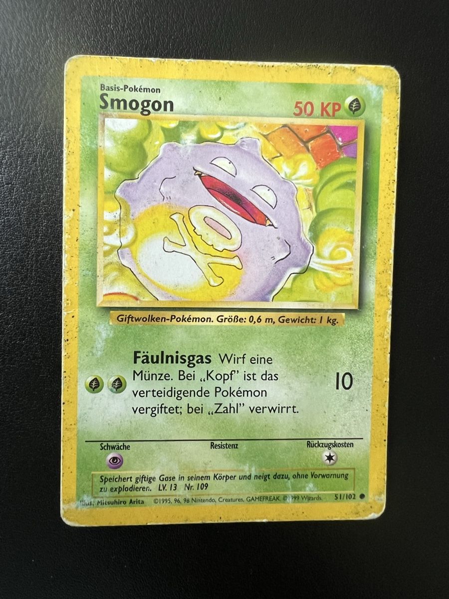 Pokémon Sammelbilder & Trading cards: Pokemonkarte Smogon Base set Deutsch – Gebraucht aus Willisau von Neiro77