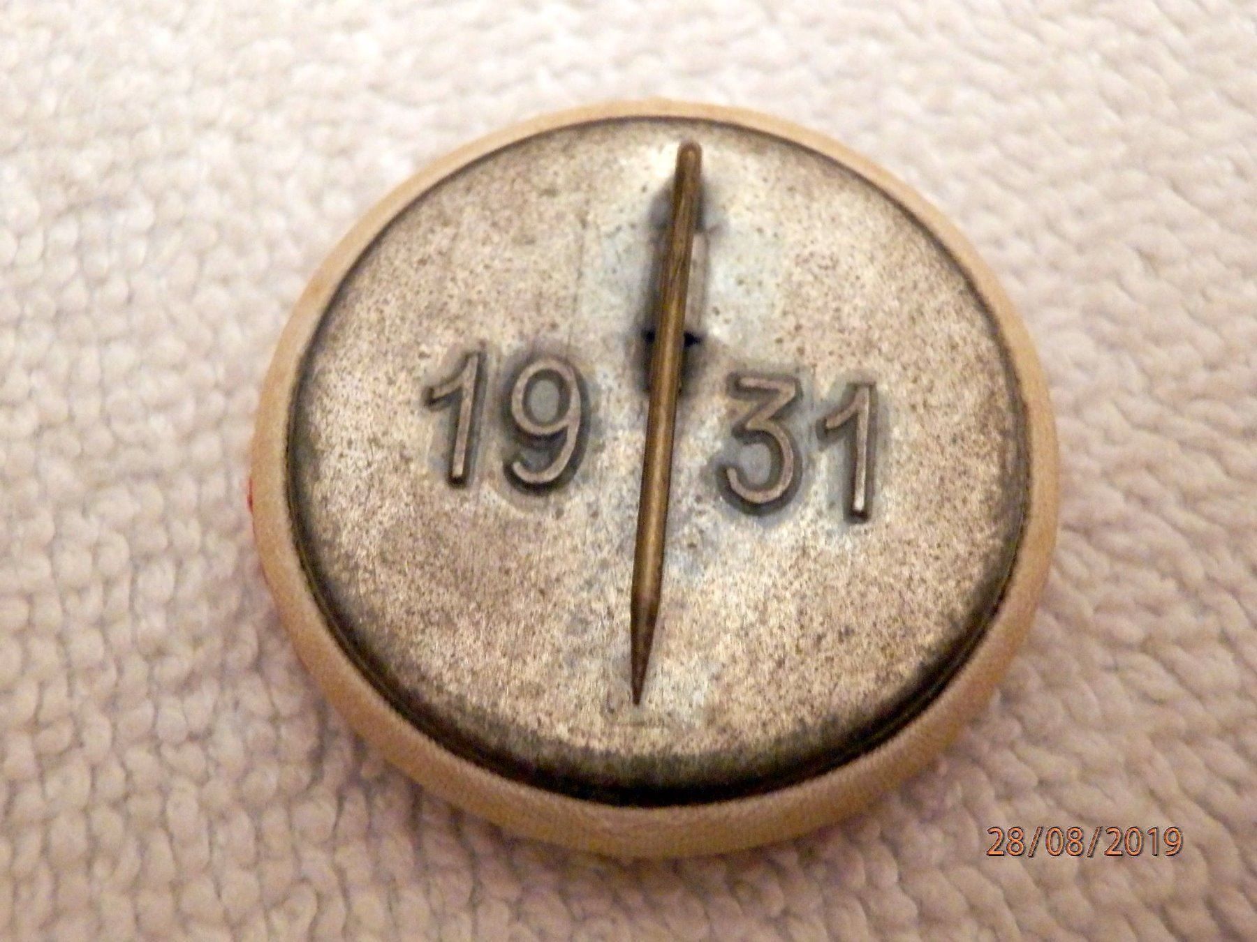 Plaquettes & Badges: 1. August Abzeichen Nr.709, 1931 – D'occasion à Ueberstorf par dinbau 2
