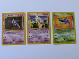 3-teiliges Vintage Pokémon Karten-Set 