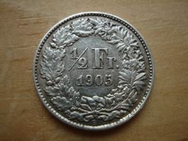 (N) 1/2 Franken 1905  VZ+