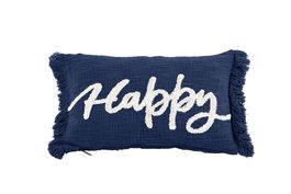Kissen Slub Happy
