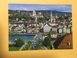 Zürich teilansicht Vogelschau von der Sternwarte aus