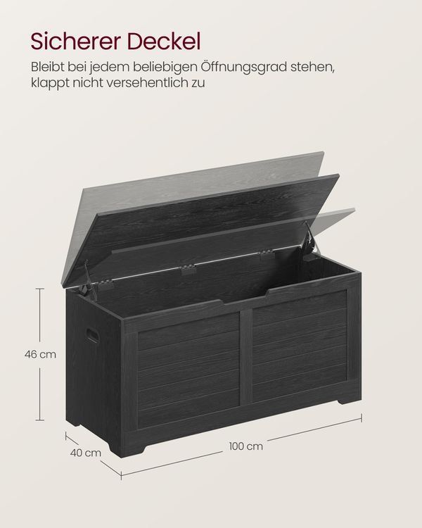 Coffres: Sitztruhe Aufbewahrungsbank mit Deckel 100x40x46 LYONIS – Neuf avec emballage d'origine à Lachen SZ par MAMORU-MOEBEL 5