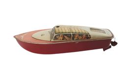 altes Blech Sportboot aus Italien