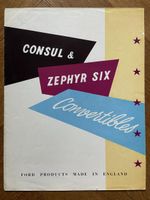 FORD Consul & Zephyr Six Convertibles Prospekt brochure 1954