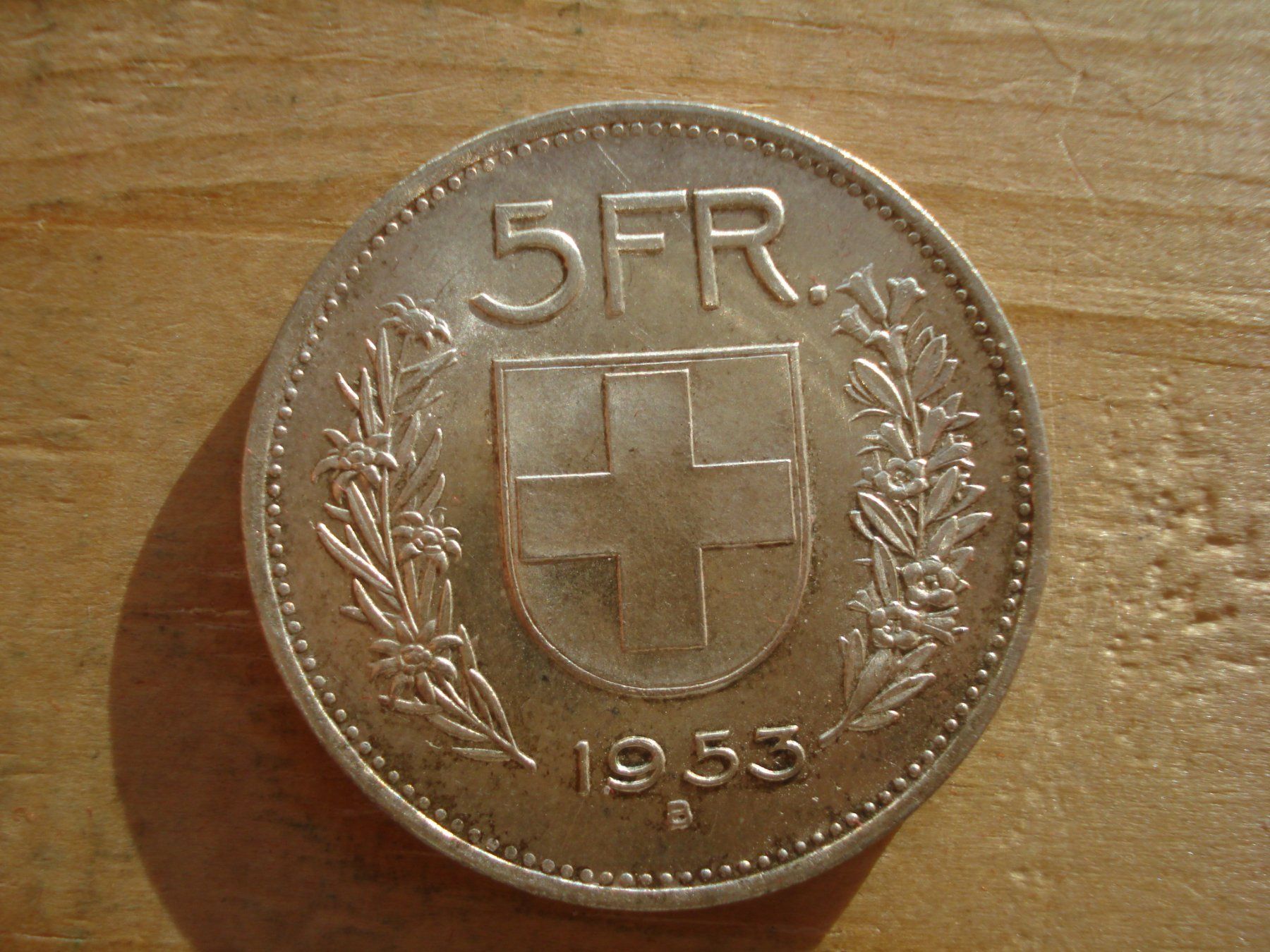 Tutti le monete: (S) 5 Franken 1953 UNZ- – Usato da Erlach venduto da Net-Coins