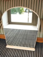 Vintage Spiegel "halbrund" Holzrahmen Wandmontage EB1