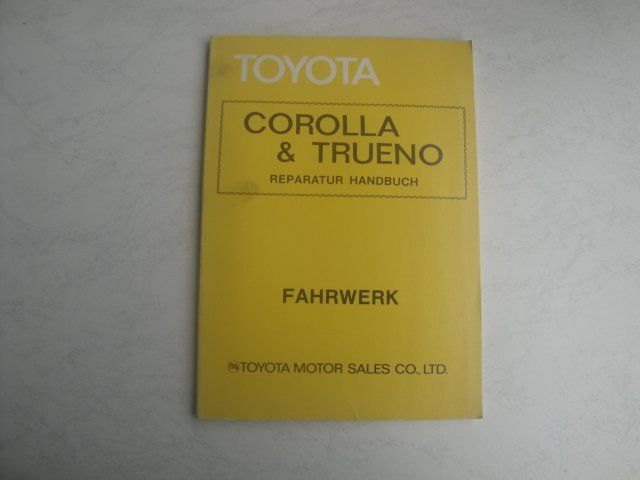 Libri: Toyota Handbuch Corolla & Trueno – Usato da Zollikerberg venduto da Kui