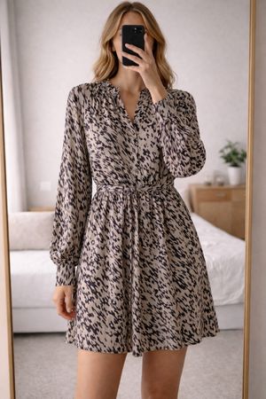 Elegant Animal Print Dress