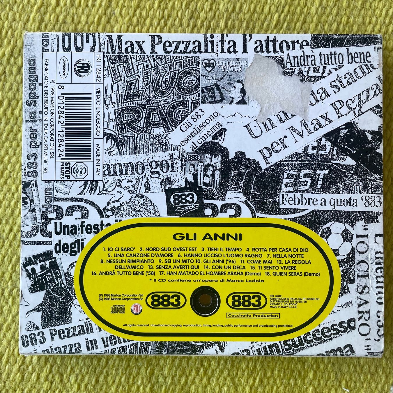 CDs: 883-GLI ANNI – D'occasion à Rorschacherberg par CD-Roli 1