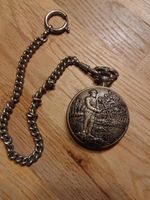 Lucerne Taschenuhr mit Fischer Motiv, Swiss Made