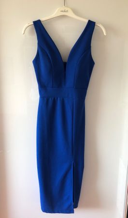 WAL G -KLEID, GR. XS, COBALT BLUE, ÄRMELLOS, FEMININ