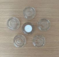 6 Teelichthalter Glas